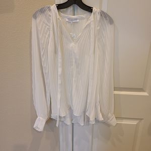 Pleated chiffon blouse